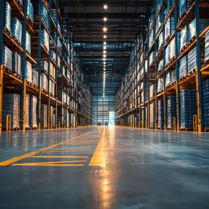 A modern logistics park offering flexible spaces Moderne Lagerhalle