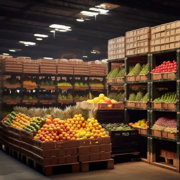 Warehouse with fruit